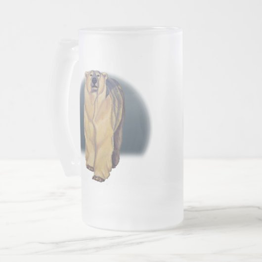 Polarer Mattglas Bierglas (Vorderseite Links)