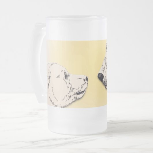 Polarer Mattglas Bierglas (Vorderseite Links)