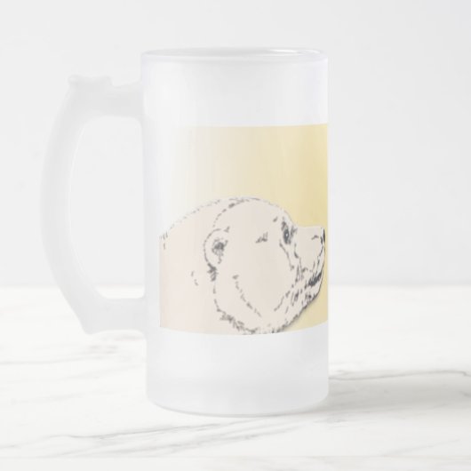 Polarer Mattglas Bierglas (Links)