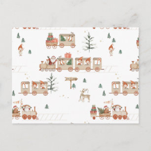 Polarer Zug - Weihnachtsfeiertagslieferung Postkarte