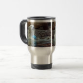 Polares Bärenjunges mit Spielzeug reisen Tasse (Vorderseite Links)