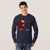 Polares Eis-Fischen in den Pyjamas T-Shirt (Vorne ganz)