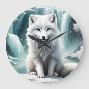 Polarfuchs Große Wanduhr