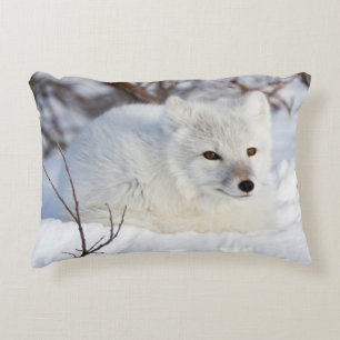 Polarfuchs im Winter Zierkissen