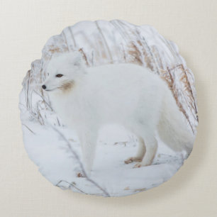 Polarfuchs Rundes Kissen