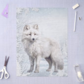 Polarfuchs Seidenpapier (Basteln)