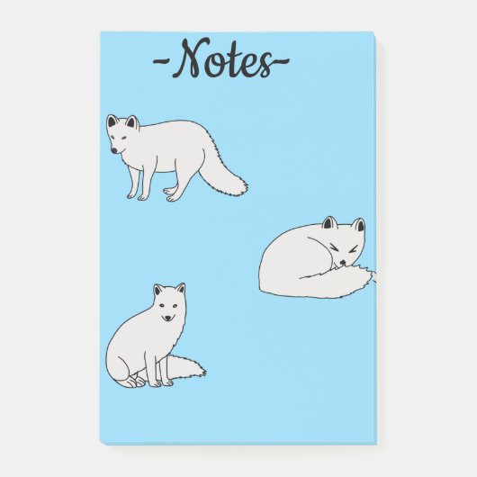Polarfüchse Post-it Klebezettel (Vorderseite)