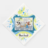Polargebiete | Valentinstag Dinnernapkin Serviette (Ecke)