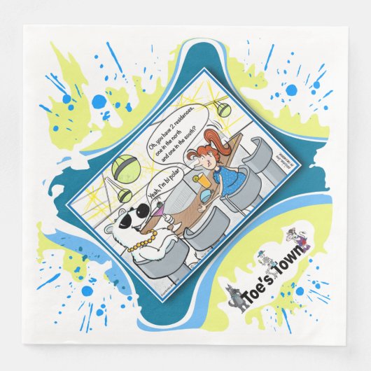 Polargebiete | Valentinstag Dinnernapkin Serviette (Vorderseite)