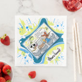 Polargebiete | Valentinstag Dinnernapkin Serviette (Beispiel)