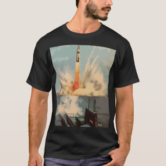 Polaris Nuklearer Raketenunterseeboot - Retro Art T-Shirt