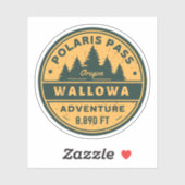 Polaris Pass Wallowin Wandern Alp Oregon Aufkleber (Blatt)