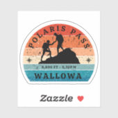 Polaris Pass Wallowin Wandern Alp Oregon Aufkleber (Blatt)