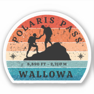 Polaris Pass Wallowin Wandern Alp Oregon Aufkleber