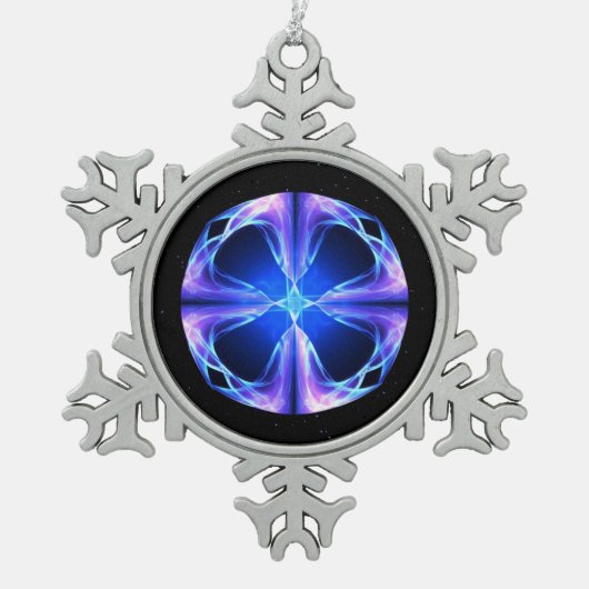 Polaris Schneeflocken Zinn-Ornament (Vorderseite)