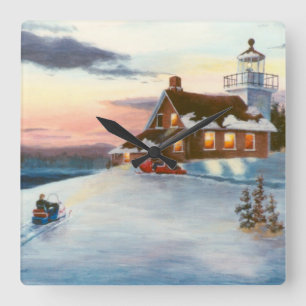 Polaris Sunset Wall Clock Quadratische Wanduhr