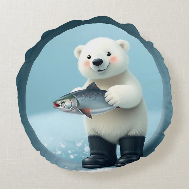 Polarkissenpolster Rundes Kissen (Rückseite)