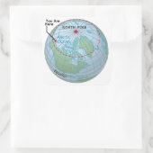 Polarkreis Quadratischer Aufkleber (Tasche)