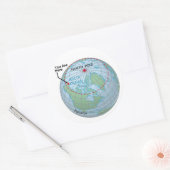 Polarkreis Runder Aufkleber (Umschlag)