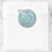 Polarkreis Runder Aufkleber (Tasche)