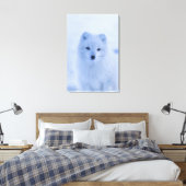 Polarktische Fox Canvas Print Leinwanddruck (Insitu (Schlafzimmer))