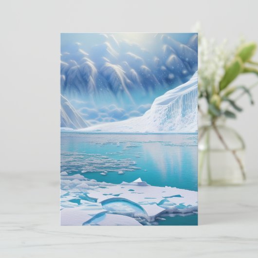 Polarlandschaften Einladung (Stehend Vorderseite)