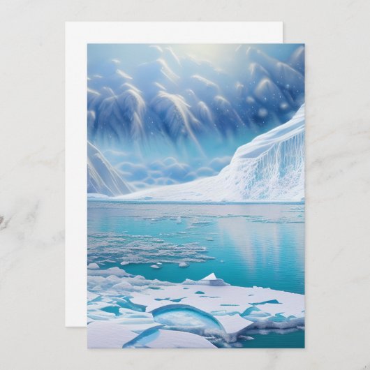 Polarlandschaften Einladung (Vorne/Hinten)