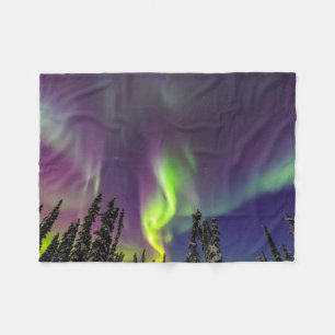 Polarlicht Fairbanks, Alaska Fleecedecke