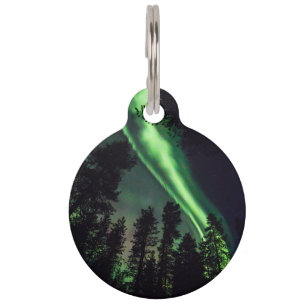 Polarlicht in Finnisch Lappland Tiermarke