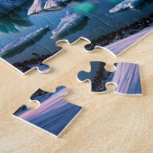 Polarlicht Island Landschaft mit Nordlichtern Puzzle (Seite)