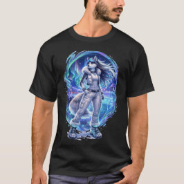 Polarlicht Nacht - Husky T-Shirt