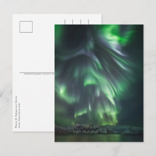 Polarlicht Nachthimmel Postkarte