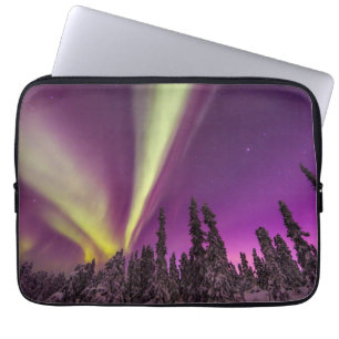 Polarlicht Nordlicht Fairbanks Alaska Laptopschutzhülle
