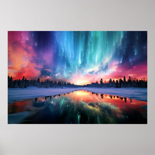 Polarlicht, Nordlicht, Poster (Vorne)