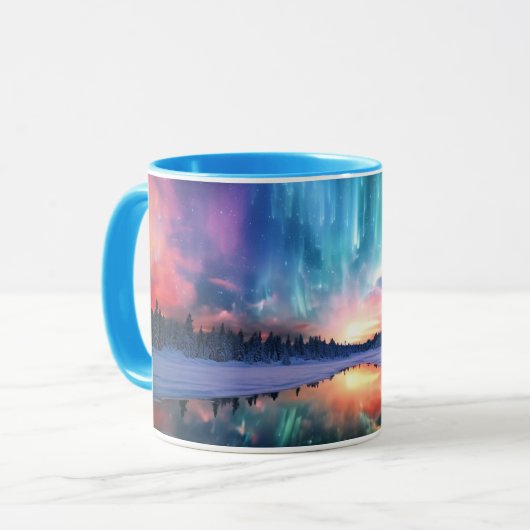 Polarlicht, Nordlicht, Tasse (Vorderseite Links)
