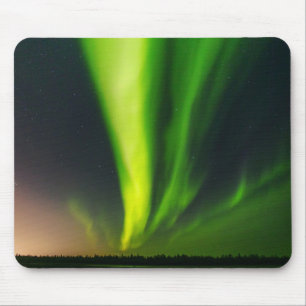 Polarlicht Nordlichter Alaska Himmel Grün Mousepad