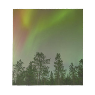 Polarlicht Nordlichter Himmel Glühen Funkeln Notizblock