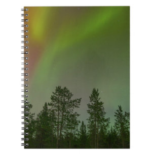 Polarlicht Nordlichter Himmel Glühen Funkeln Notizblock
