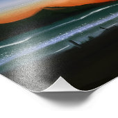 Polarlicht - Ölmalerei Fotodruck (Ecke)