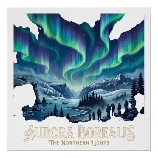 Polarlicht Poster (Vorderseite)