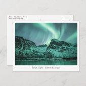 Polarlicht Postkarte (Vorne/Hinten)