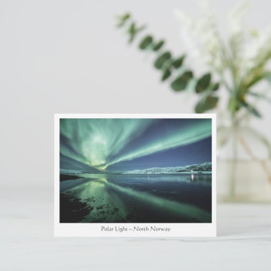 Polarlicht Postkarte (Stehend Vorderseite)