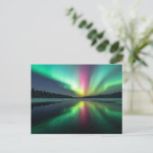 Polarlicht Postkarte (Stehend Vorderseite)