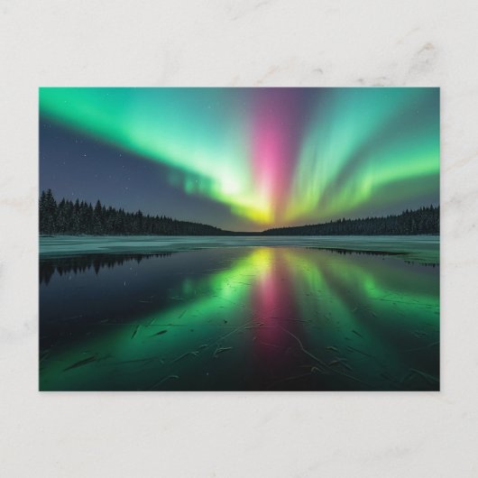 Polarlicht Postkarte (Vorderseite)