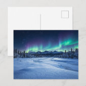 Polarlicht Postkarte (Vorne/Hinten)
