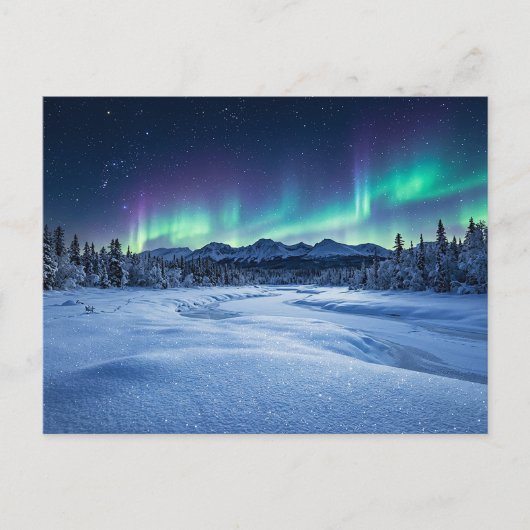 Polarlicht Postkarte (Vorderseite)