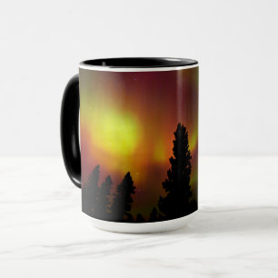 Polarlicht und Bäume Tasse