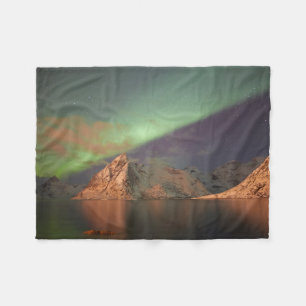 Polarlichter, Aurora Borealis Fleecedecke