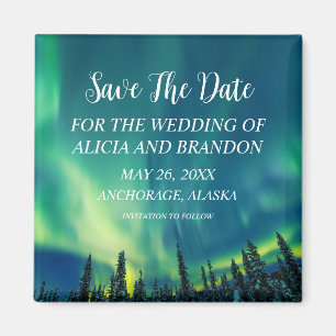 Polarlichter Aurora Borealis Hochzeitsmagnet Magnet