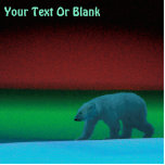 Polarlichter Fotoskulptur Magnet<br><div class="desc">Ein Eisbär wandert in der langen Polarnacht durch das Eis; die Nordlichter in rot und grün leuchten in der Ferne. Fügen Sie Ihren eigenen Text hinzu. Eisbären sind stark gefährdet. Wie lange werden solche Szenen noch stattfinden können? Helfen Sie bitte, Polarbären vom Aussterben retten.</div>
